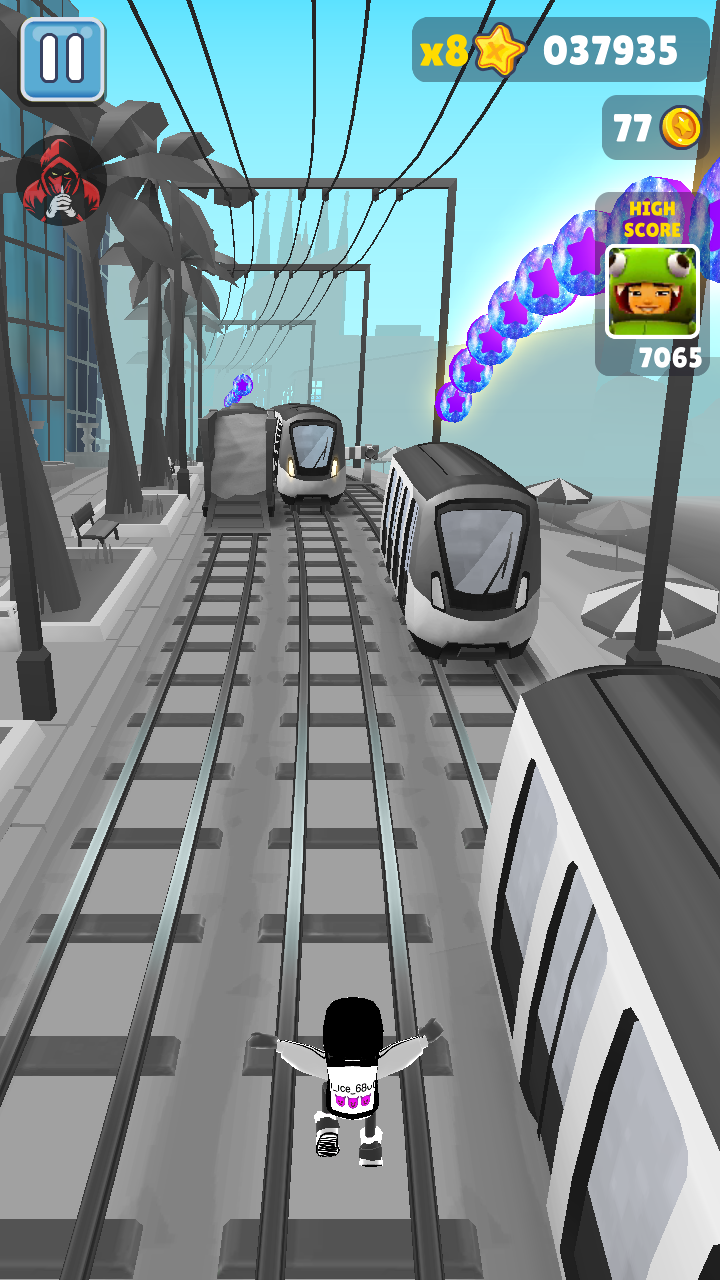 地铁跑酷仁济难言黑白版本