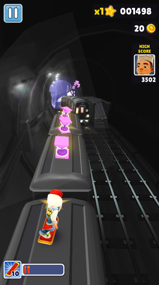 地铁跑酷黑白芝加哥沙漏金币