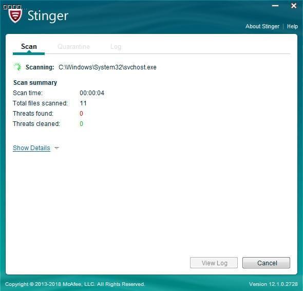 McAfee Stinger 32位 12.1.0.2821(图1)