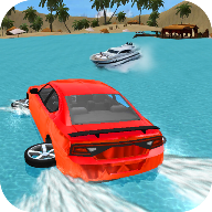 Water Surfer Car Driving浮动水汽车模拟器无限金币版