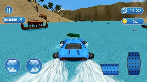 Water Surfer Car Driving浮动水汽车模拟器无限金币版