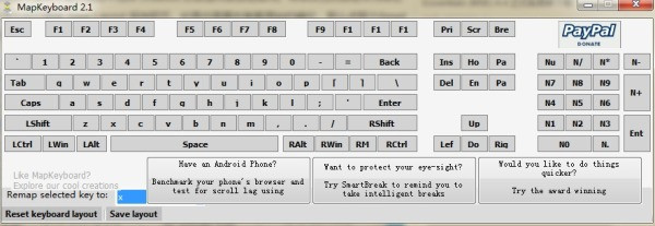 MapKeyboard(键位修改工具) v2.1(图1) MapKeyboard(键位修改工具) v2.1(图1)
