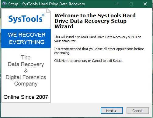 SysTools Hard Drive Data Recovery(硬盘数据恢复软件) v18.5
