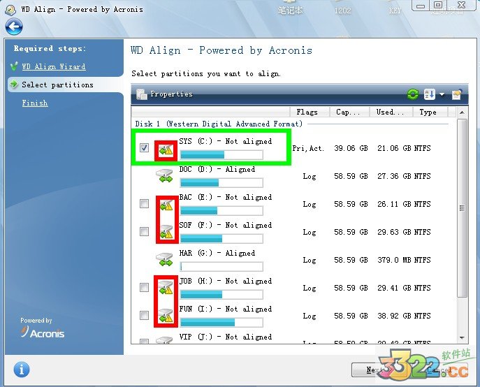wd align utility(西数硬盘4k对齐工具) v2.0.107官方版