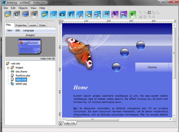 Antenna Web Design Studio(可视化网页设计软件) v7.3