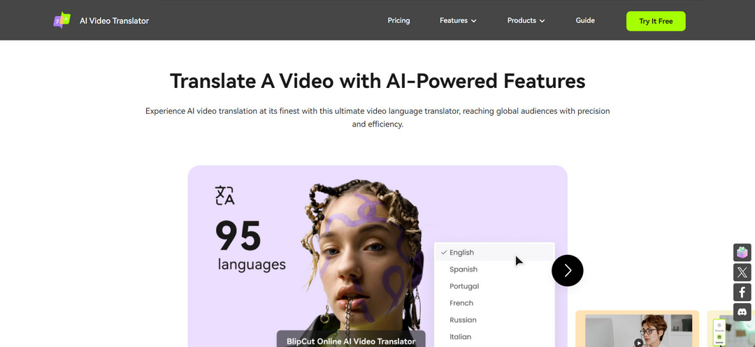 BlipCut Video Translator