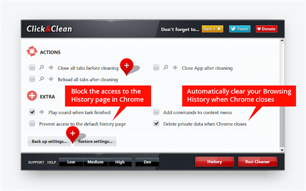 Click Clean(Chrome清除浏览记录插件) v9.7.7.1免费版