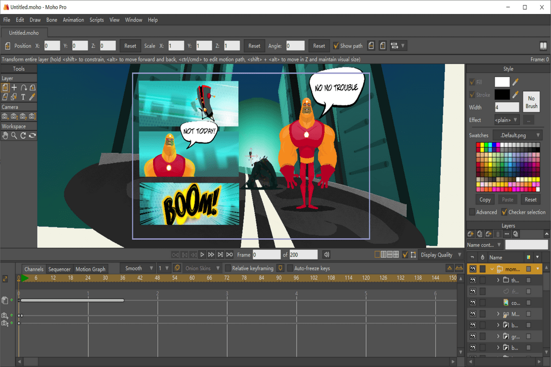Moho 132D动作动画软件
