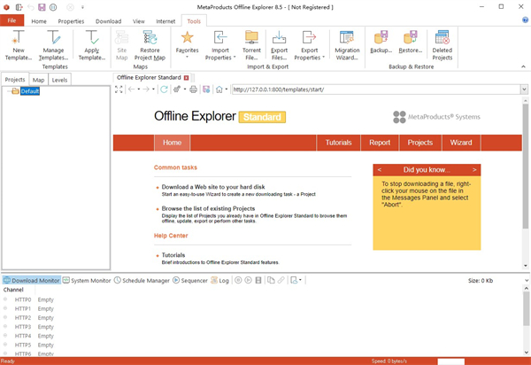 Offline Explorer离线浏览工具 v8.5