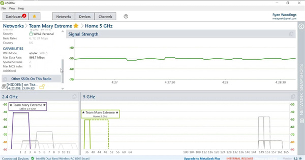 inSSIDer电脑版(无线信号扫描工具) v5.5.0官方版