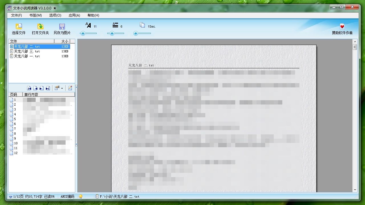 文本小说阅读器绿色版